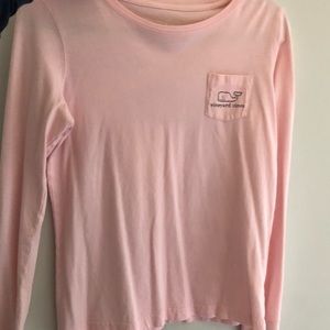 Pink Long Sleeve Vineyard Vines T-Shirt